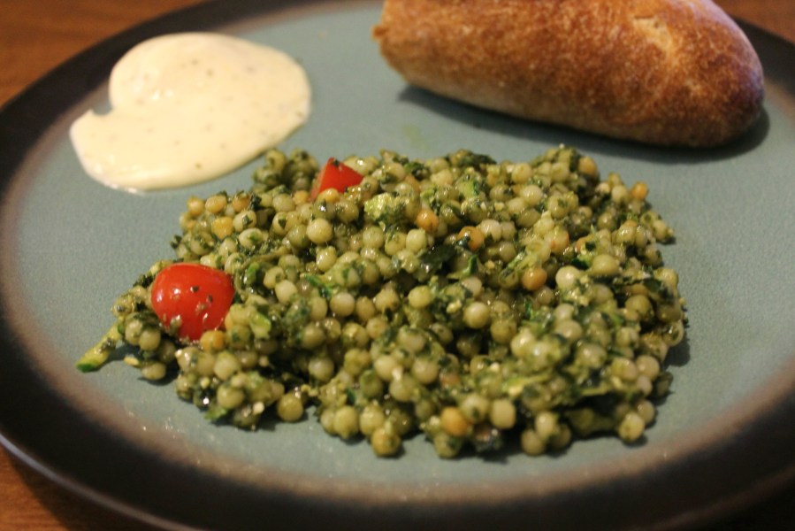 Israeli Couscous with Pesto & Vegetables